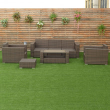 Load image into Gallery viewer, 7 pcs Patio Rattan Sectional Aluminum Frame Furniture Set
