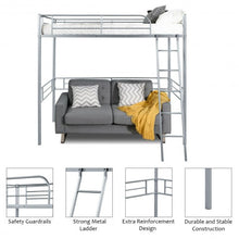 Load image into Gallery viewer, Metal Loft Twin Bed Frame Single High Loft Bed-Silver
