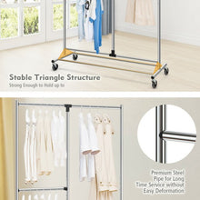Load image into Gallery viewer, Heavy Duty Adjustable Rack Rolling Clothes Organizer On Wheels
