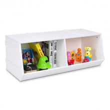 Load image into Gallery viewer, Kids Flexible Stackable Toy Box Organizer Storage Cabinet
