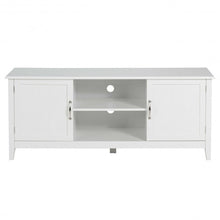 Load image into Gallery viewer, Entertainment Media TV Stand with Storage Cabinets-White

