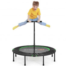 Load image into Gallery viewer, 47&quot; Folding Trampoline Fitness Exercise Rebound with Handle for Adults and Kids-Green
