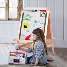 Load image into Gallery viewer, All in One Kid&#39;s Double Side Wooden Art Easel with Paper Roll
