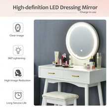 Load image into Gallery viewer, Vanity Dressing Table Set with 3 Lighting Modes
