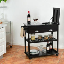 Load image into Gallery viewer, Stainless Steel Mobile Kitchen Trolley Cart With Drawers &amp; Casters-Brown
