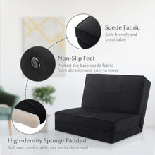 Load image into Gallery viewer, Convertible Lounger Folding Sofa Sleeper Bed-Black

