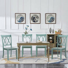 Load image into Gallery viewer, Set of 2 Cross Back Wood Dining Chair
