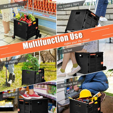 Load image into Gallery viewer, Costway Foldable Utility Cart for Travel and Shopping-Black
