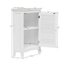Load image into Gallery viewer, Corner Storage Cabinet Free Standing Bathroom Cabinet with Shutter Door
