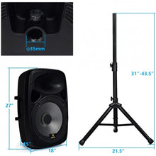 Load image into Gallery viewer, AKUSTIK 15&#39;&#39; 1600W Portable PA Speaker System
