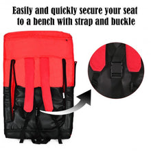 Load image into Gallery viewer, Stadium Seat Portable Chair with Backs and Padded Cushion-Red
