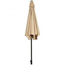 Load image into Gallery viewer, 10 ft Outdoor Market Patio Table Umbrella Push Button Tilt Crank Lift-Beige
