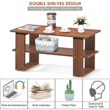 Load image into Gallery viewer, Coffee Table Living Room Furniture with Storage Shelf-Brown

