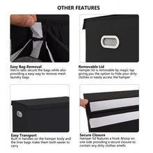 Load image into Gallery viewer, Double Laundry Hamper Storage Collapsible Basket Cothes Organizer-Black
