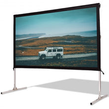 Load image into Gallery viewer, 100&quot; Standing Portable Fast Folding Projector Screen w/ Carry Bag
