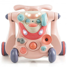 Load image into Gallery viewer, 2-in-1 Baby Walker with Activity Center-Pink
