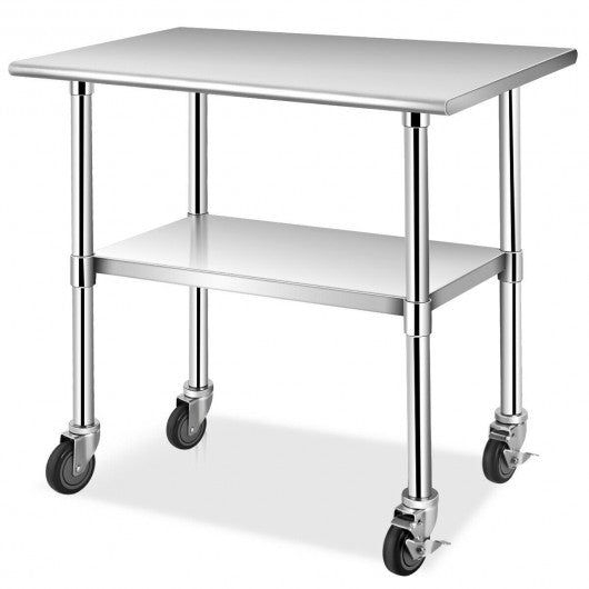 NSF Stainless Steel Commercial Kitchen Prep & Work Table