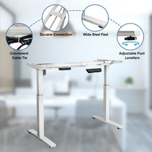 Load image into Gallery viewer, Adjustable Electric Stand Up Desk Frame-White
