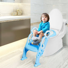 Load image into Gallery viewer, Adjustable Foldable Toddler Toilet Training Seat Chair-Blue

