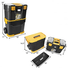 Load image into Gallery viewer, Rolling Toolbox Stackable Cabinet Storage Chest Organizer with Handle
