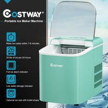 Load image into Gallery viewer, 26 lbs Countertop LCD Display Ice Maker with Ice Scoop-Light Green

