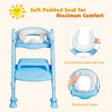 Load image into Gallery viewer, Adjustable Foldable Toddler Toilet Training Seat Chair-Blue
