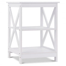 Load image into Gallery viewer, 3-Tier Living Room Display Storage Shelf Nightstand-White
