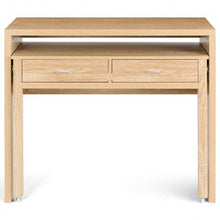 Load image into Gallery viewer, Extendable Computer Desk with Pull Out Secondary Desk-Natural
