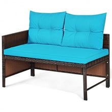 Load image into Gallery viewer, 3 Piece Patio Wicker Rattan Sofa Set-Turquoise
