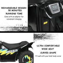 Load image into Gallery viewer, 6V Kids Electric ATV 4 Wheels Ride-On Toy -Black
