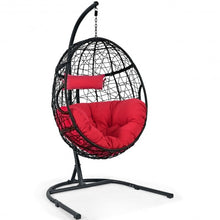 Load image into Gallery viewer, Hanging Cushioned Hammock Chair with Stand-Red
