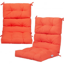 Load image into Gallery viewer, 22" x 44" Tufted Outdoor Patio Chair Seating Pad-Orange
