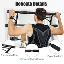 Load image into Gallery viewer, Foldable Pull Up Bar Doorway Chin Up Bar with Foam Grip for Home Gym
