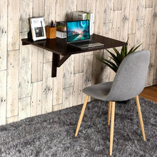 Load image into Gallery viewer, Space Saver Folding Wall-Mounted Drop-Leaf Table-Brown
