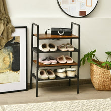 Load image into Gallery viewer, 4-Tier Storage Stackable Shoe Shelf Display Rack for Home
