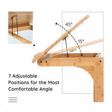 Load image into Gallery viewer, Adjustable C-Shape Couch End Table wth Tilting Top-Natural
