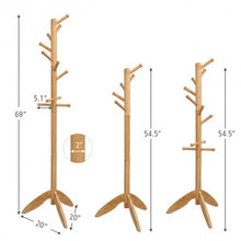 Load image into Gallery viewer, Wooden Free Standing Coat Rack -Oak
