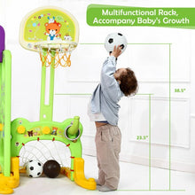Load image into Gallery viewer, 6 in 1 Climber Swing Basketball Hoop Football Gate
