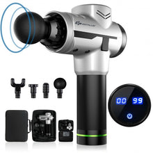 Load image into Gallery viewer, Powerful Rechargeable Deep Muscle Massager with 4 Heads-Silver
