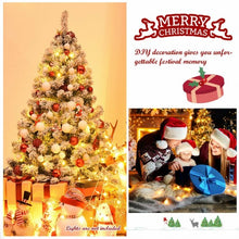 Load image into Gallery viewer, 4.5 ft Snow Flocked Artificial Christmas Tree with 400 Tips and Foldable Base
