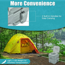 Load image into Gallery viewer, 5.3 Gallon 20L Outdoor Portable Toilet w/Level Indicator for RV Travel Camping
