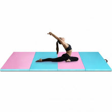 Load image into Gallery viewer, 4&#39; x 10&#39; x 2&quot; Folding Gymnastics Tumbling Gym Mat-Blue
