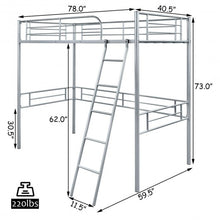 Load image into Gallery viewer, Metal Loft Twin Bed Frame Single High Loft Bed-Silver
