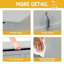 Load image into Gallery viewer, Safety Hinge Wooden Chest Organizer Toy Storage Box-Gray
