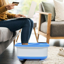 Load image into Gallery viewer, Portable Electric Automatic Roller Foot Bath Massager-Blue
