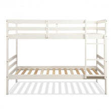 Load image into Gallery viewer, Twin Bunk Bed Children Wooden Bunk Beds Solid Hardwood-White
