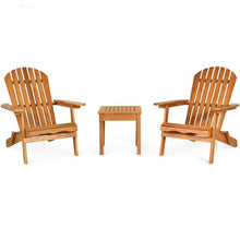 Load image into Gallery viewer, 3 PCS Adirondack Chair Set w/ Widened Armrest
