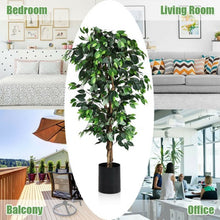 Load image into Gallery viewer, 6 Ft Artificial Ficus Silk Tree
