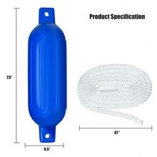 Load image into Gallery viewer, 23&quot; 4 Pack Hand Inflatable Marine Bumper Boat Fenders-Blue
