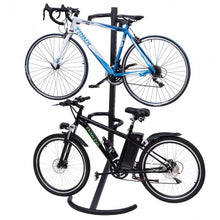 Load image into Gallery viewer, Freestanding Gravity Bike Stand Rack for Two Bicycles
